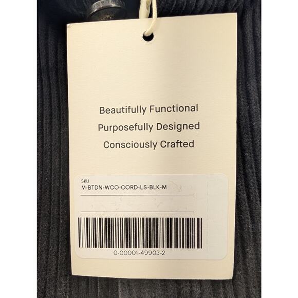 NWT Everlane Wide Wale Corduroy Shirt in Black size Medium - Picture 6 of 8